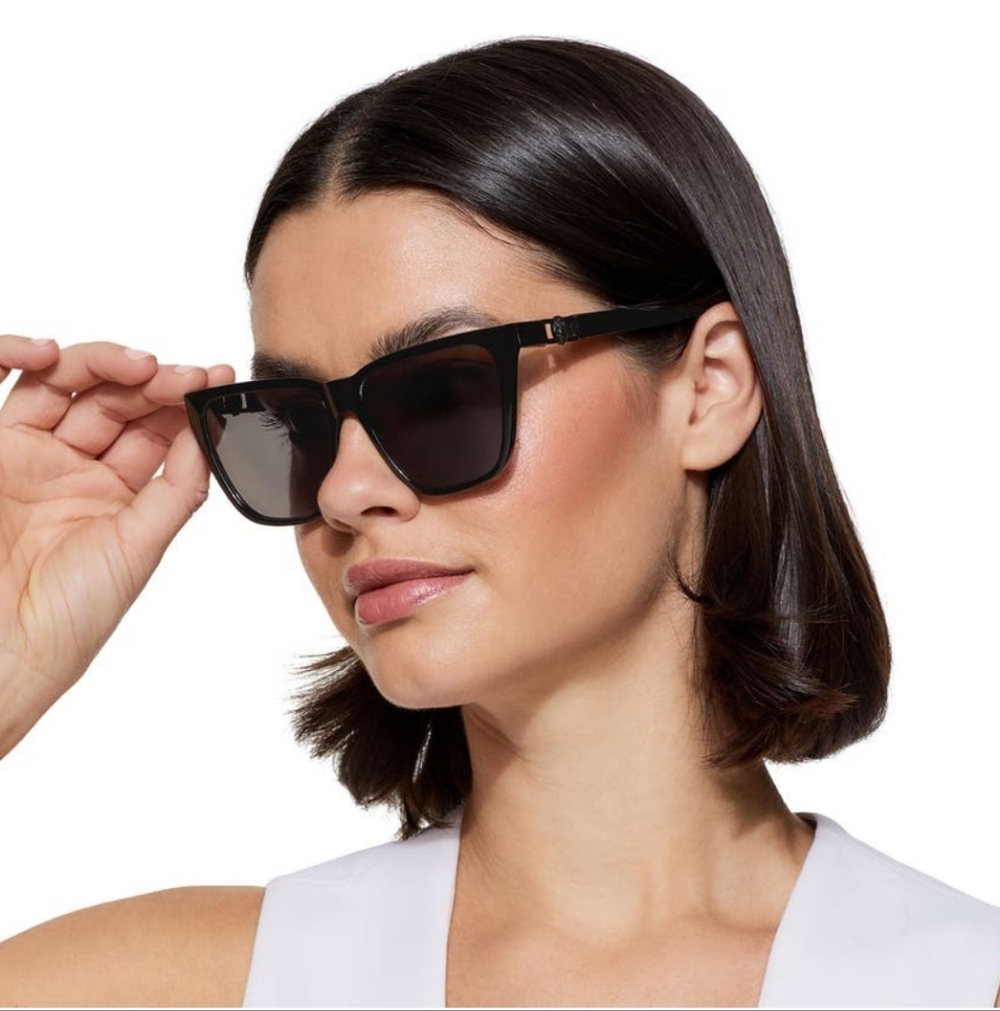 Kurt Geiger Black Square Polarized Sunglasses New